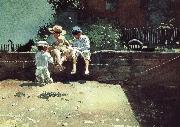 Winslow Homer Boys and kittens oil painting artist